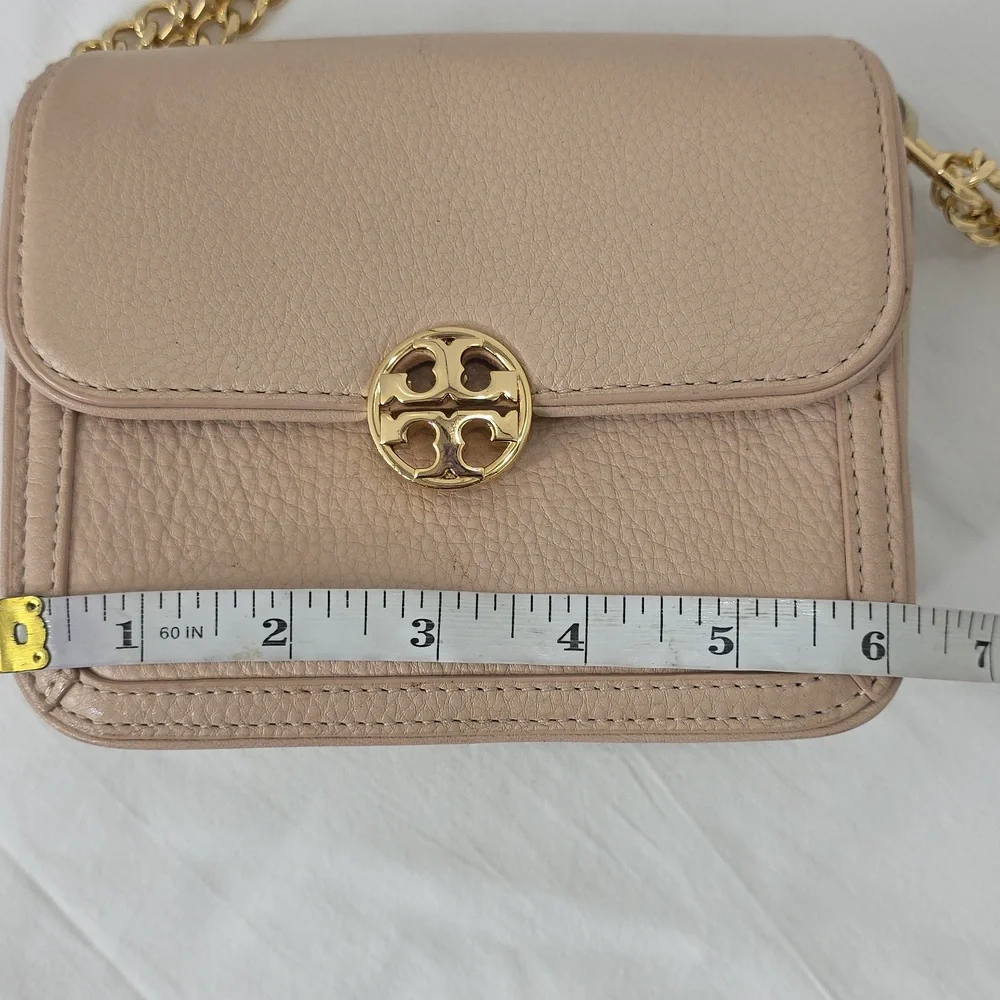 Tory Burch Peach/Gold Leather Duet Chain Shoulder‎ Bag